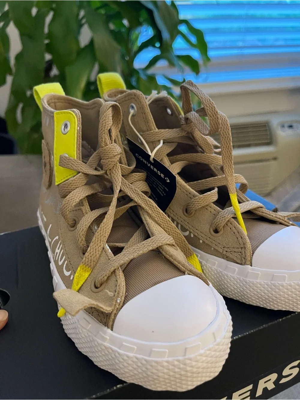 Converse UNT1TL3D Hi 'Not a Chuck High-Top Canvas Khaki Neon Accents